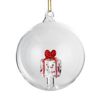 CHRISTBAUMKUGEL Hang On Geschenk - Transparent, Glas (8/8/9cm) - Butlers