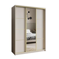 SCHWEBETÜRENSCHRANK VARO 150/205/60 cm 3-türig mit Spiegel Kaschmir - Kaschmir, Holzwerkstoff (150/205/60cm) - MASSENO