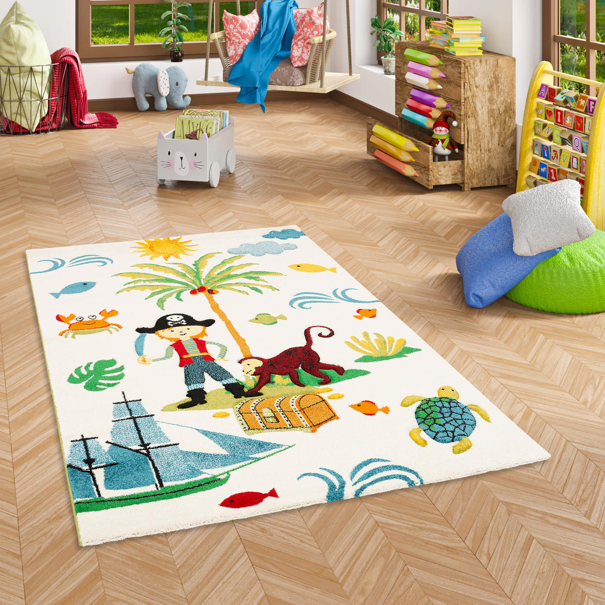 KINDER TEPPICH MAUI KIDS PIRATENWELT - Multicolor, Textil (200/290cm) - Pergamon