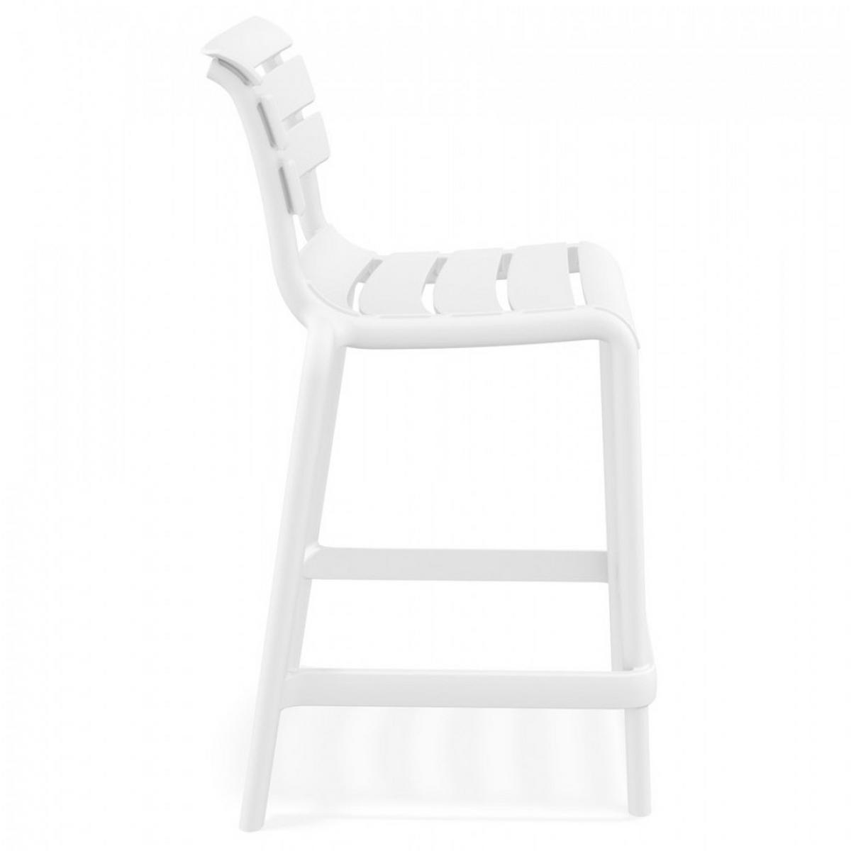BARHOCKER Weiß 52x95x55cm - Weiß, Kunststoff (52/95/55cm) - AlterEgo