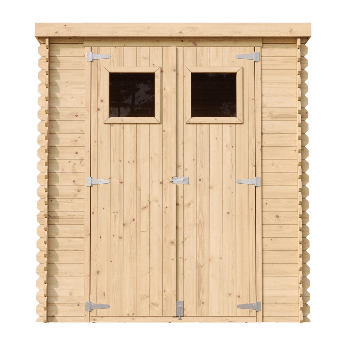 HOLZ-GARTENHAUS - B204xL204xH202 cm/ 3.53 m2 - M309 - Beige, Holz (204/200/204cm) - Timbela
