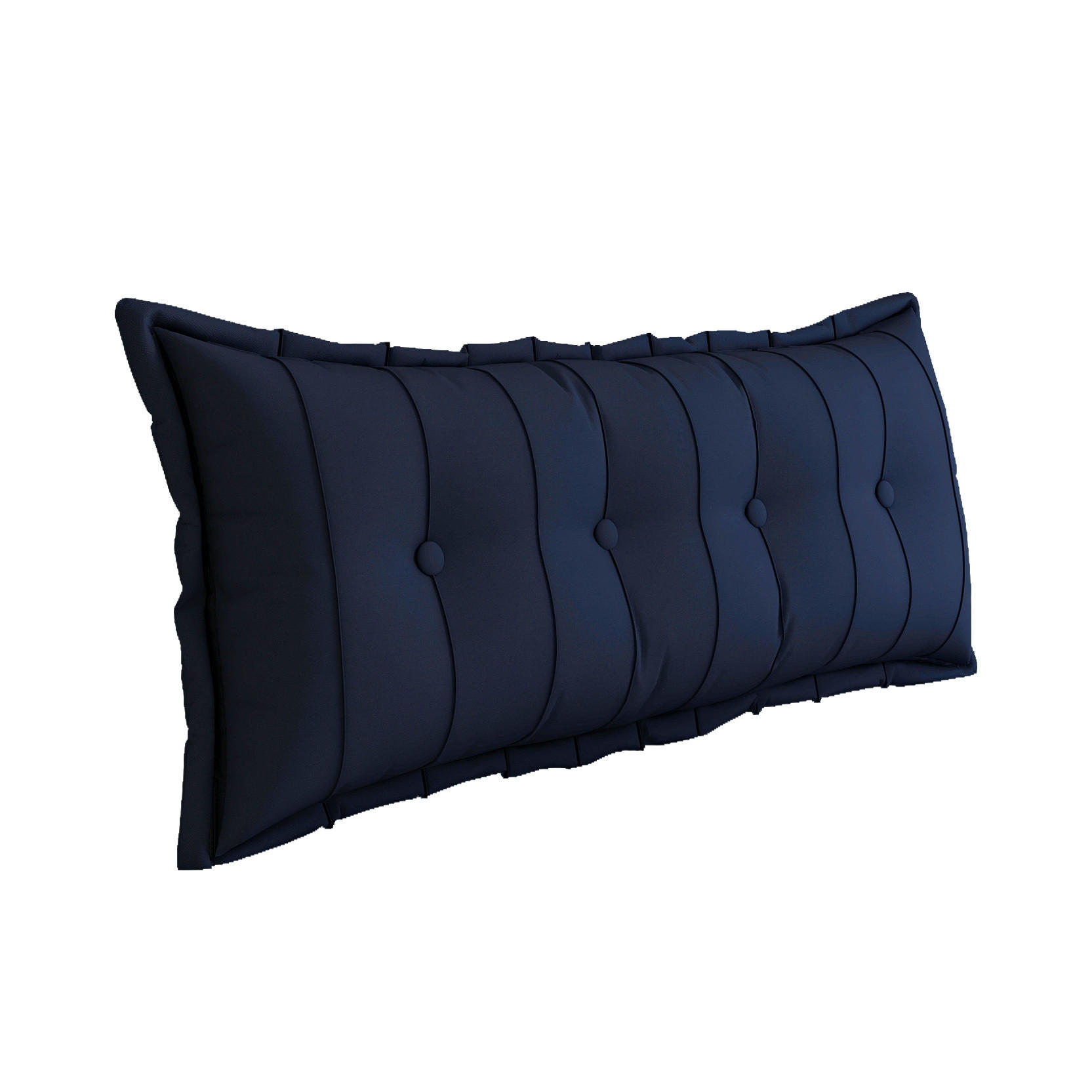 RÜCKENKISSEN Plüsch Dunkelblau 140 cm - Dunkelblau, Textil (50/140cm) - Vercart