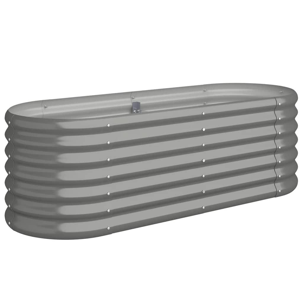 vidaXL Hochbeet Grau 114x36x114 cm