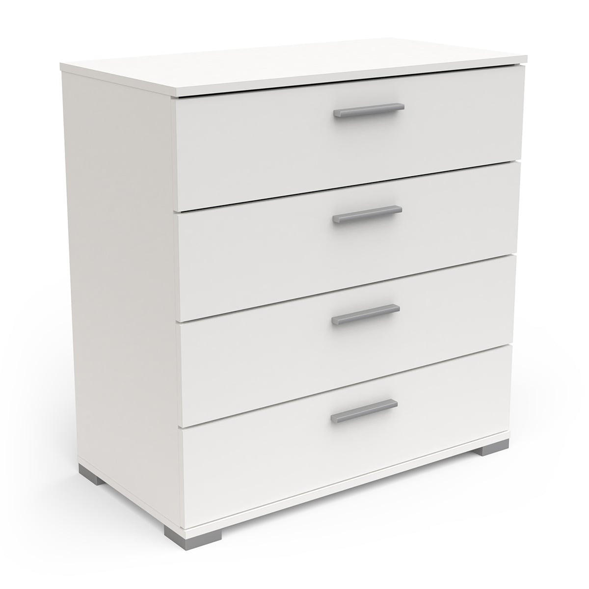 KOMMODE mit 4 Schubladen in Mattweiß - L 79,7 cm - Weiß, Holzwerkstoff (41.9/82.6/79.7cm) - Calicosy