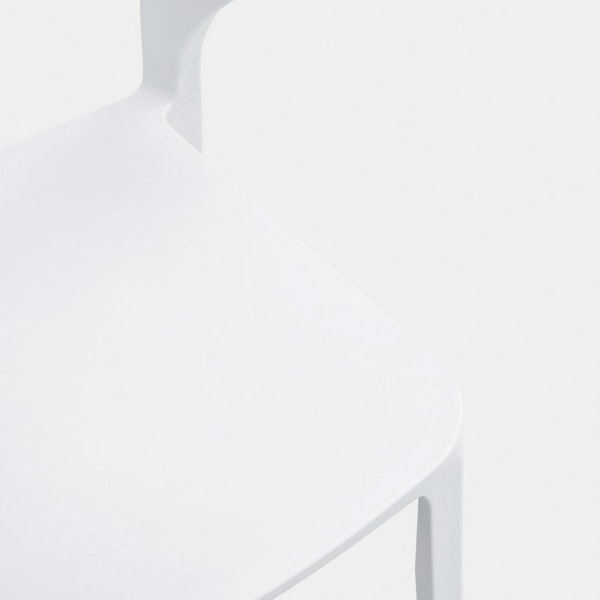 STUHL FÜR DRAUSSEN Serin Weiß 48 cm x 76 cm - Weiß, Kunststoff (48/76/52cm)