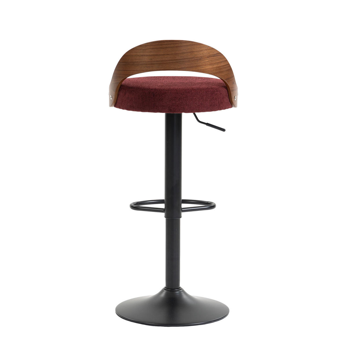 BARHOCKER drehbar höhenverstellbar 62-83 cm Wine Red 2er-Set - Rot, Metall (42/77/42.5cm) - Meubliv