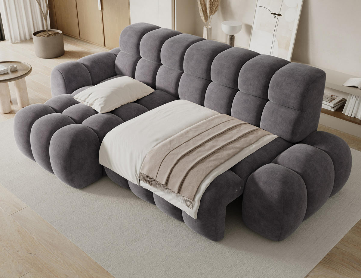 ECKSOFA Lorveno L - Grau (Aura 04) - Grau, Holzwerkstoff (283/165cm)