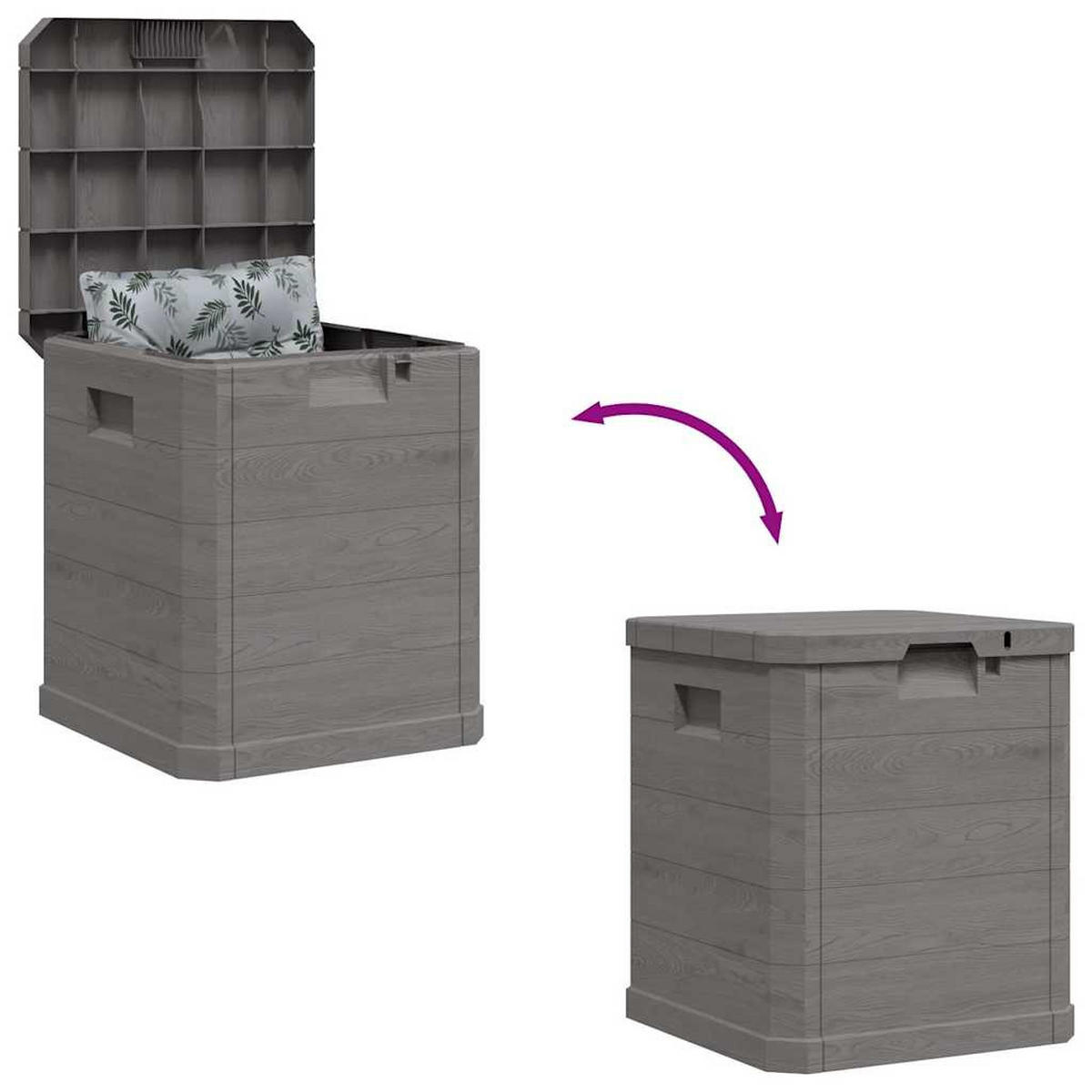 GARTEN-AUFBEWAHRUNGSBOX 90 L Braun - Braun, Kunststoff (42.5/50/44cm) - vidaXL