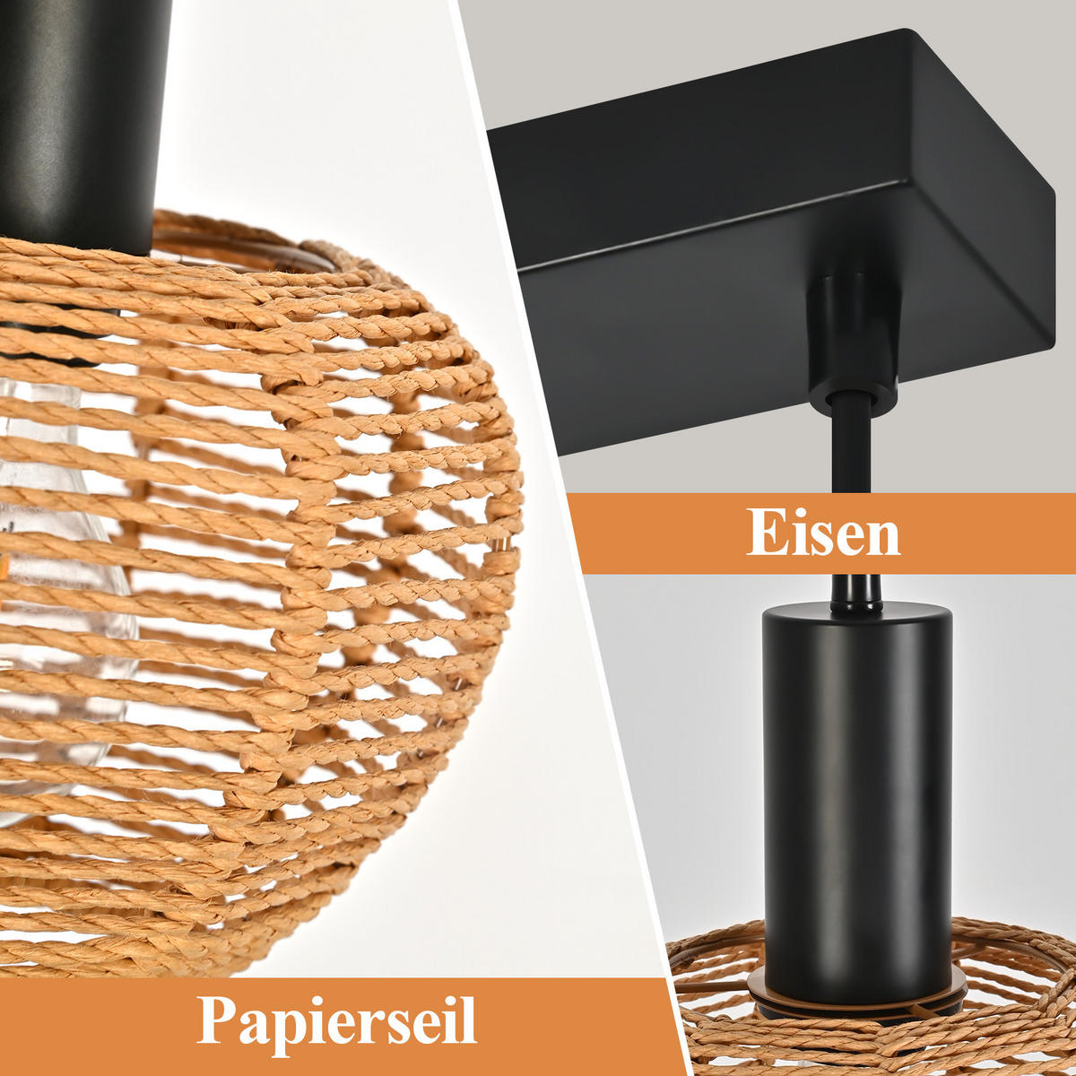 PENDELLEUCHTE Celeste 70/56/120 cm - Braun, Metall (70/56/120cm) - ZMH