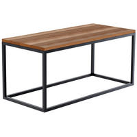 COUCHTISCH eckig 100/45/50 cm Holz Eiche - Eichefarben/Schwarz, Holz/Metall (45/100/50cm) - CLP