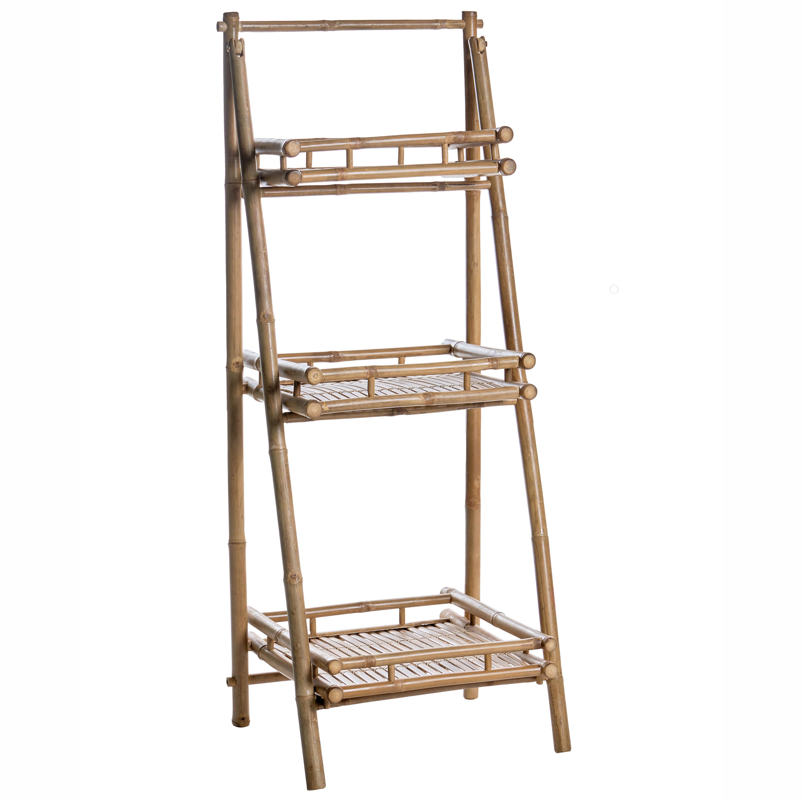REGAL Bambus Naturfarben Epuyen - Naturfarben, Holz (57/145/50cm) - Beliani