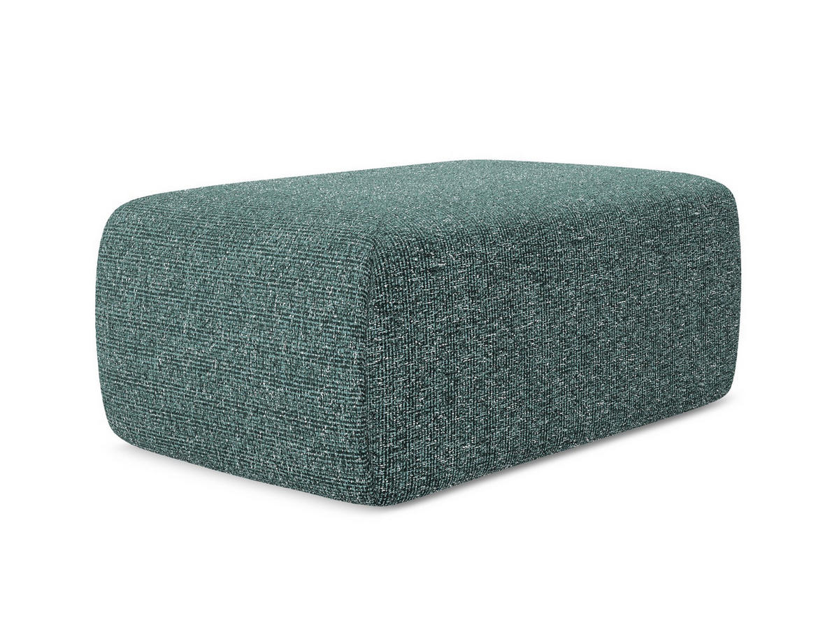 POUF Strukturstoff Stoff Blau - Blau/Blaugrau, Kunststoff/Textil (102/40/62cm) - Makamii