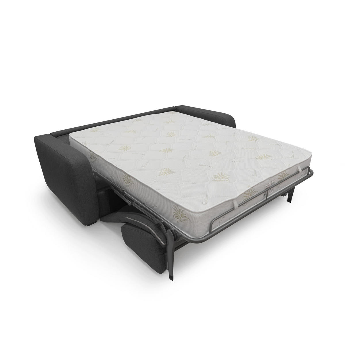 SCHLAFSOFA Duna - Anthrazit, Textil (215/93/100cm) - Divani.store