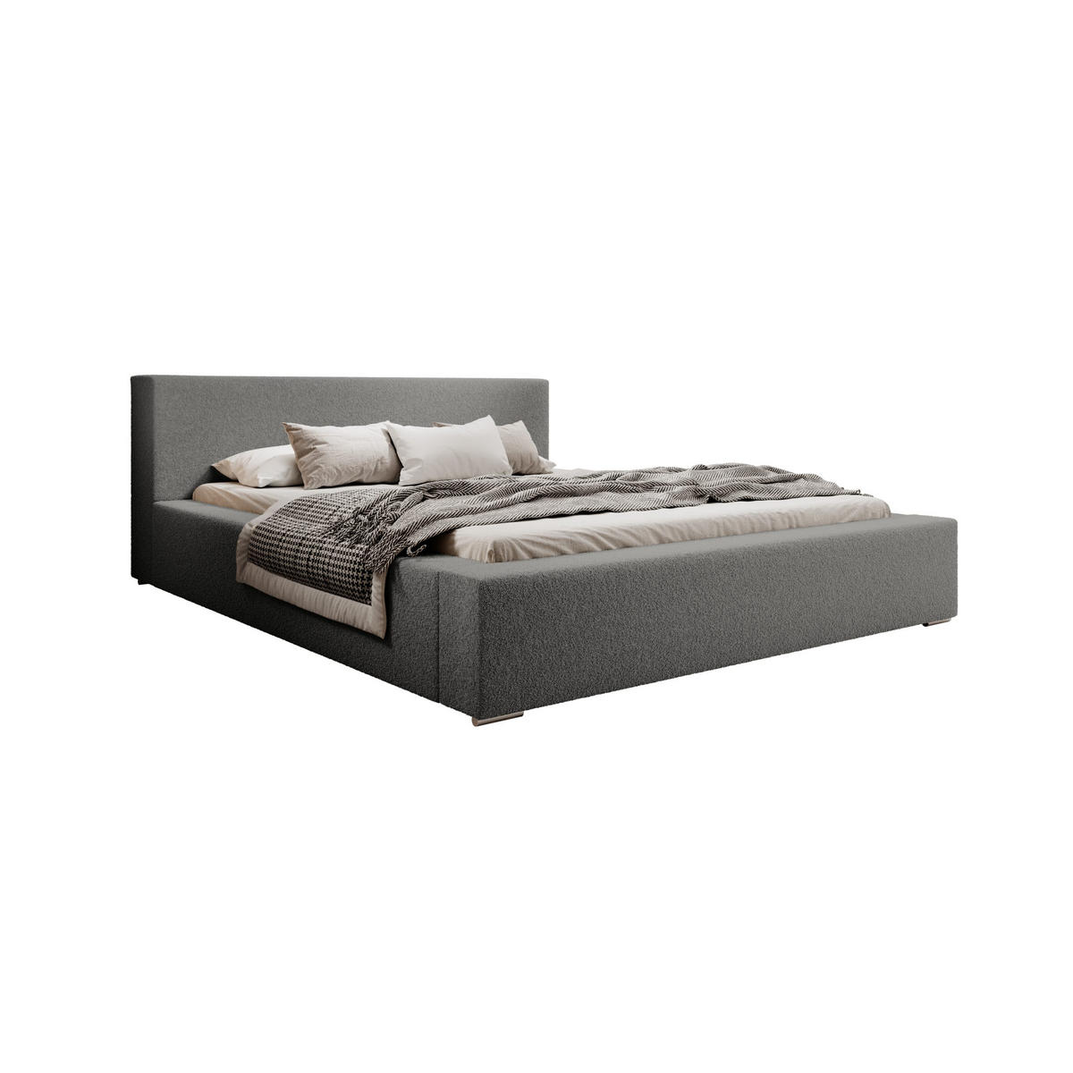 POLSTERBETT Jenne 160x200 cm, Anthrazit - Anthrazit, Textil (160/200cm) - Fedve