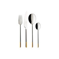 TAFELBESTECK Ella silber-gold 24er Set - Silberfarben/Goldfarben, Metall - Villeroy & Boch