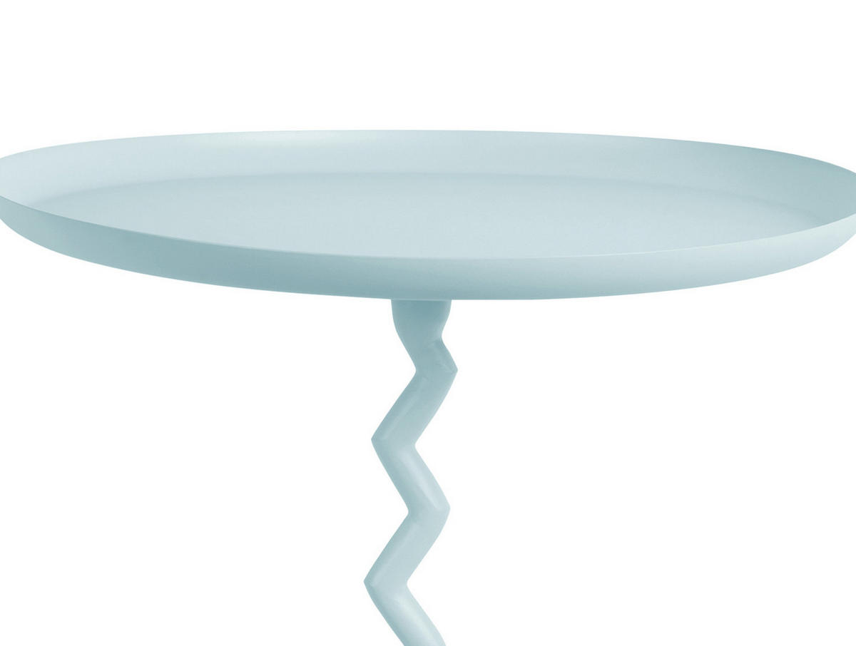 BEISTELLTISCH Zig Zag 40/40/42 cm - Blau, Metall (40/40/42cm) - Leitmotiv