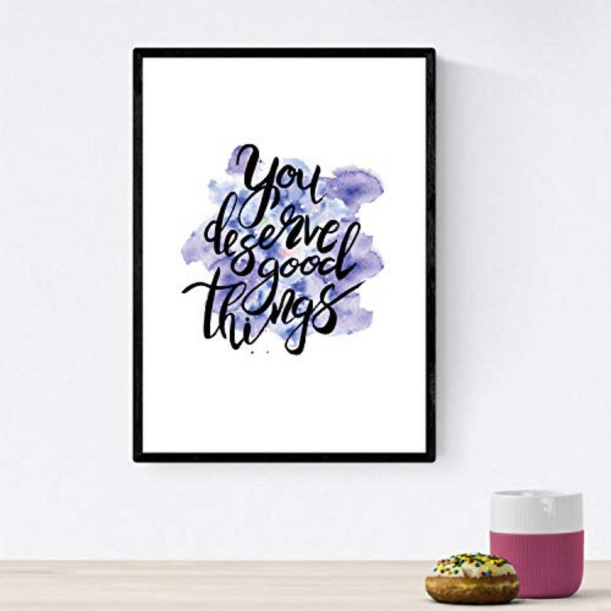 POSTER Set mit 4 glücklich und bunt ‚Traum‘ A4 Rahmenlos - Klar, Papier (29.7/3cm) - Nacnic