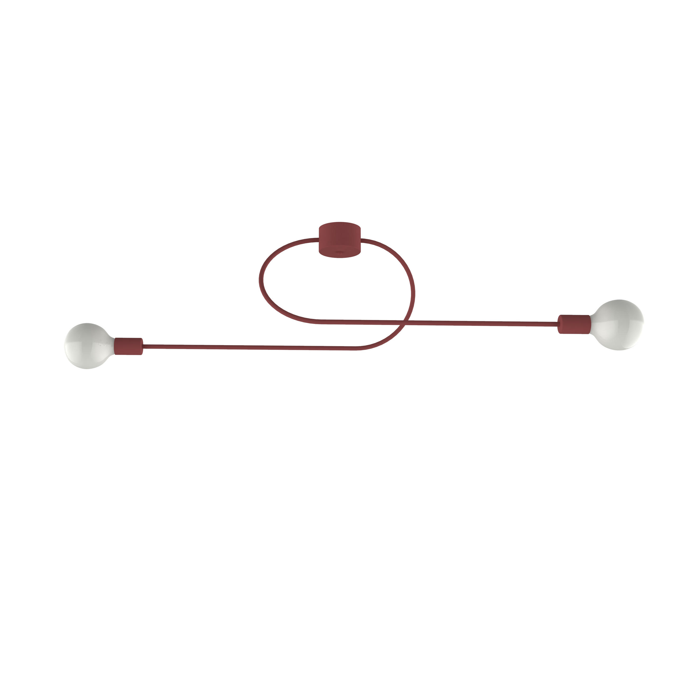 DECKENLEUCHTE Duetto - Rot, Metall (30/100/30cm) - Lumicom