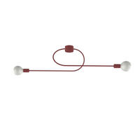 DECKENLEUCHTE Duetto - Rot, Metall (30/100/30cm) - Lumicom
