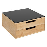 KAFFEEKAPSELBEHÄLTER Schwarz Bambus - Schwarz, Naturmaterialien (30/14.5/30cm) - 5five Simply Smart