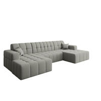 ECKSOFA U-Form Nimes Stoff Portland Grau - Grau, Holz/Textil (168/350cm) - Kaiser Möbel