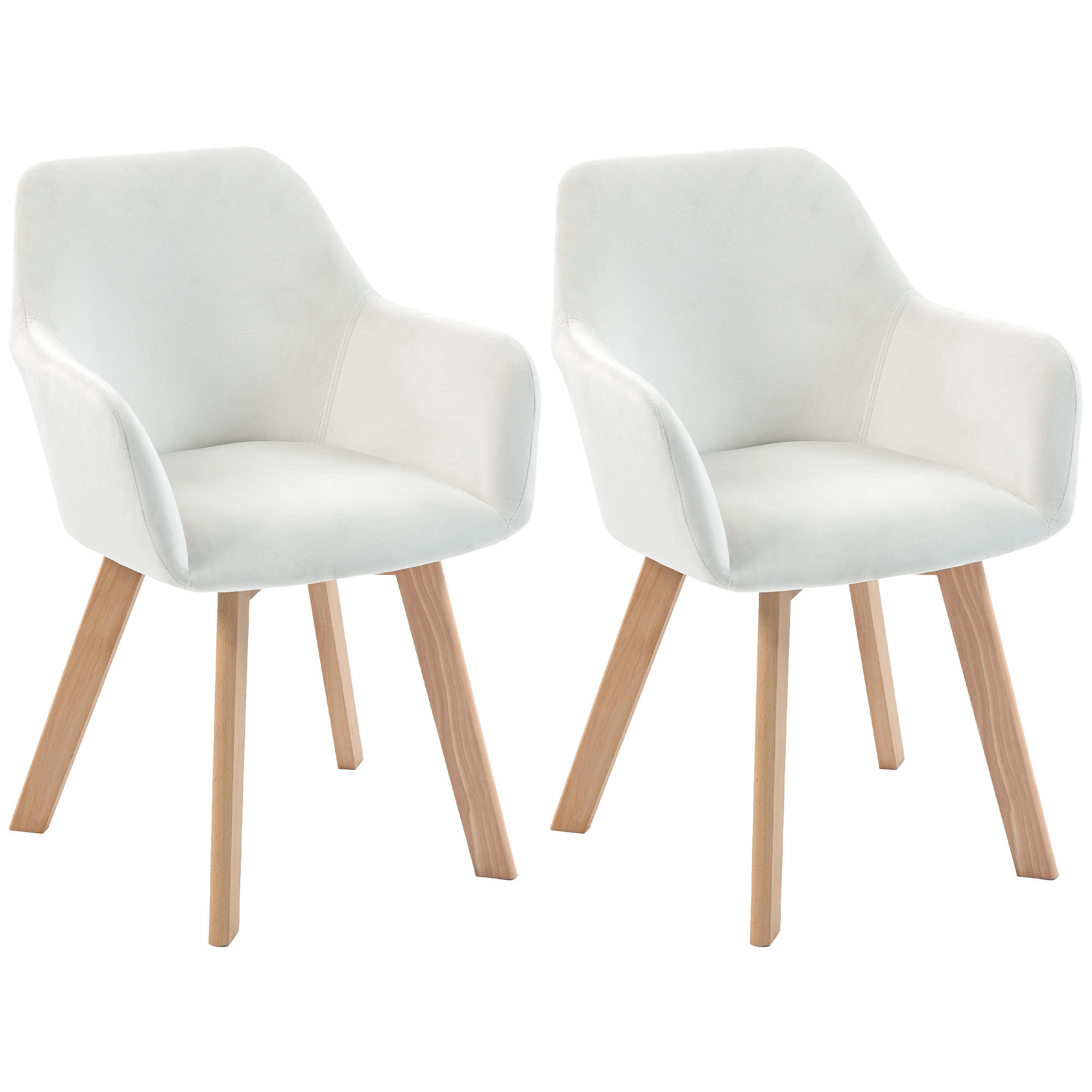 STÜHLE Creme 2 Stück - Creme, Textil (54/80/57cm) - GiPP