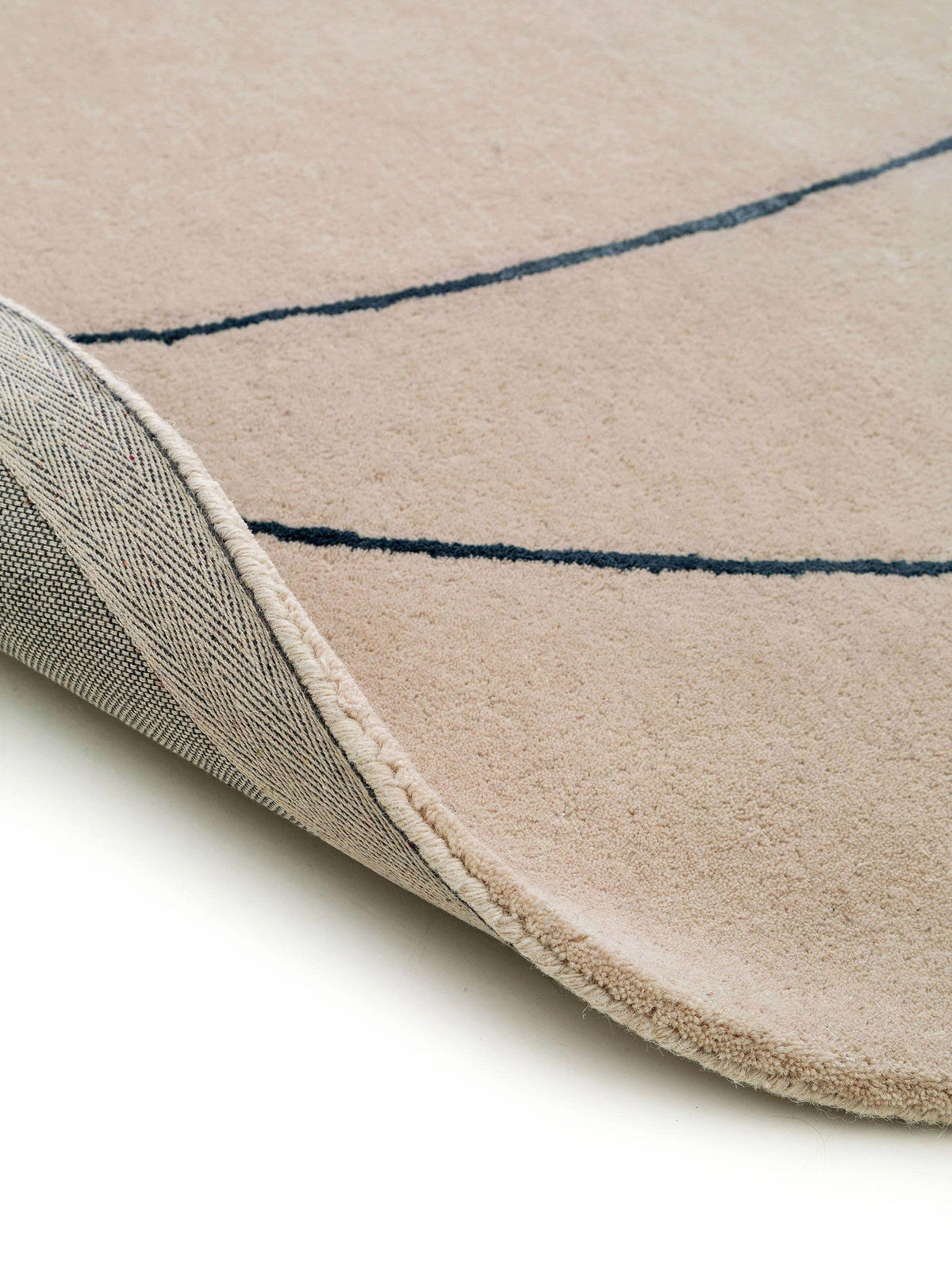 WOLLTEPPICH Shape Cream ø 200 cm rund - Creme, Textil (200/200cm) - benuta Pure