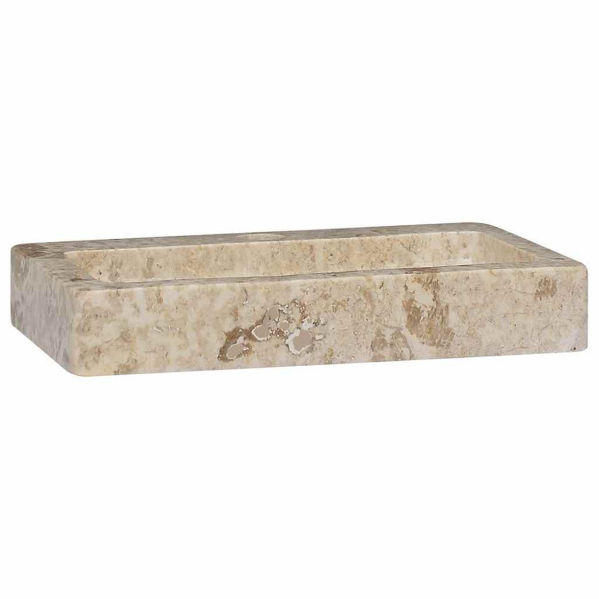 WASCHBECKEN Latham 38/24/6.5 cm - Creme, Stein (38/6.5/24cm) - Nettlife