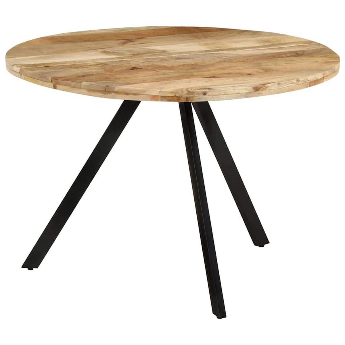 ESSTISCH 110/75 Cm Massivholz Mango - Braun, Holz (110/110/75cm) - vidaXL