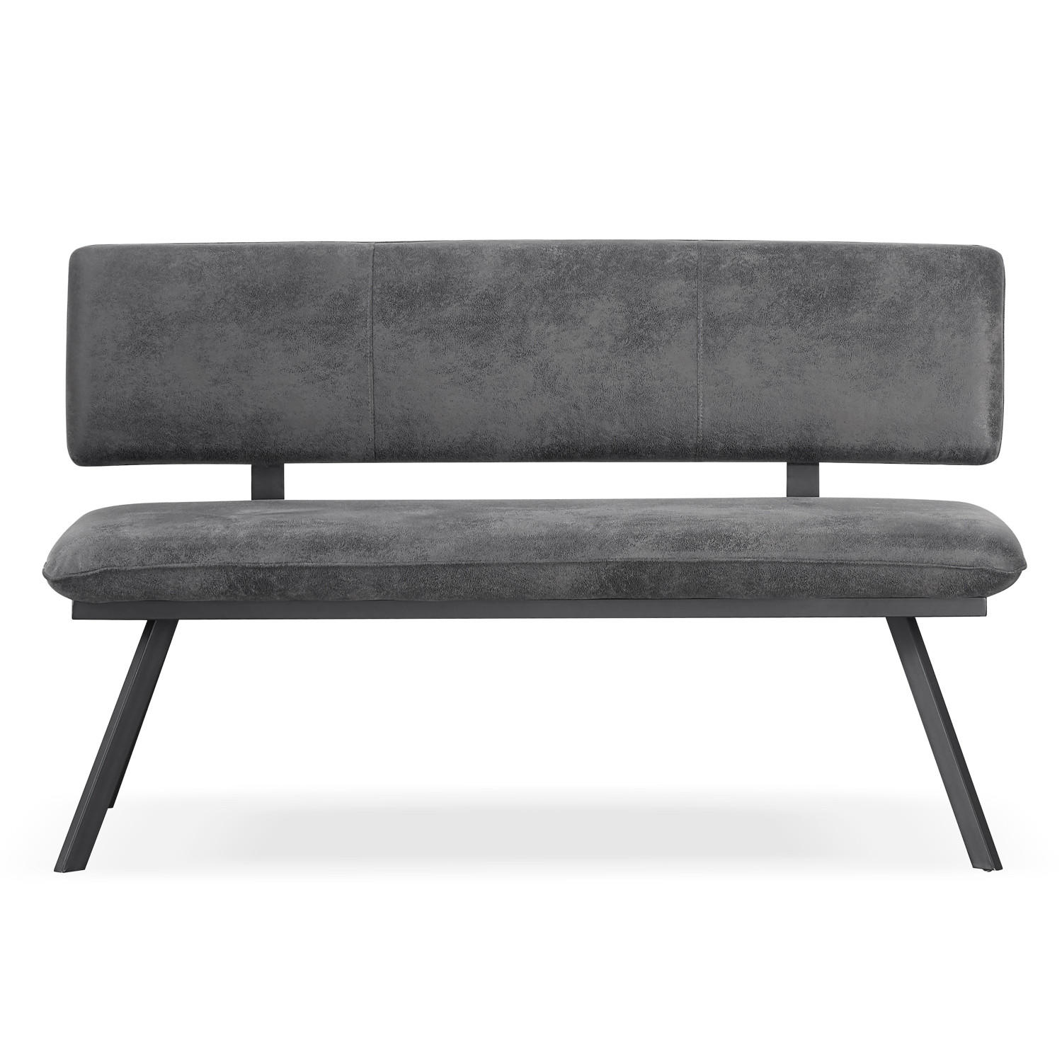 SITZBANK JUNA 160/57/86 cm Anthrazit - Anthrazit, Textil/Metall (160/86/57cm) - B&D Home