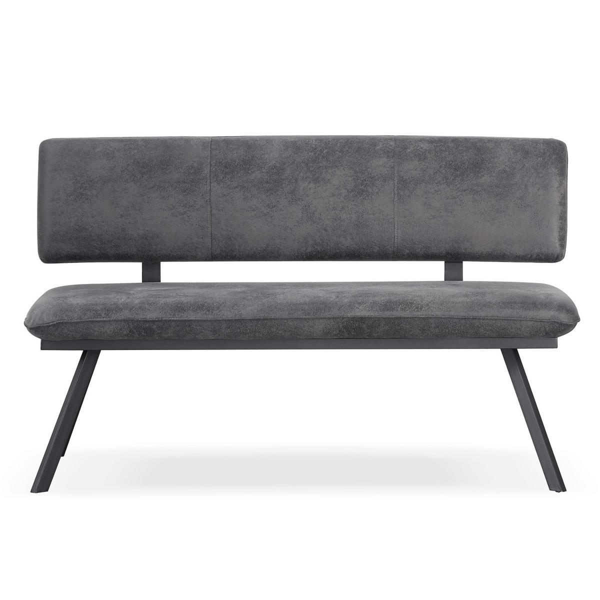 SITZBANK JUNA 140/57/86 cm Anthrazit - Anthrazit, Textil/Metall (140/86/57cm) - B&D Home