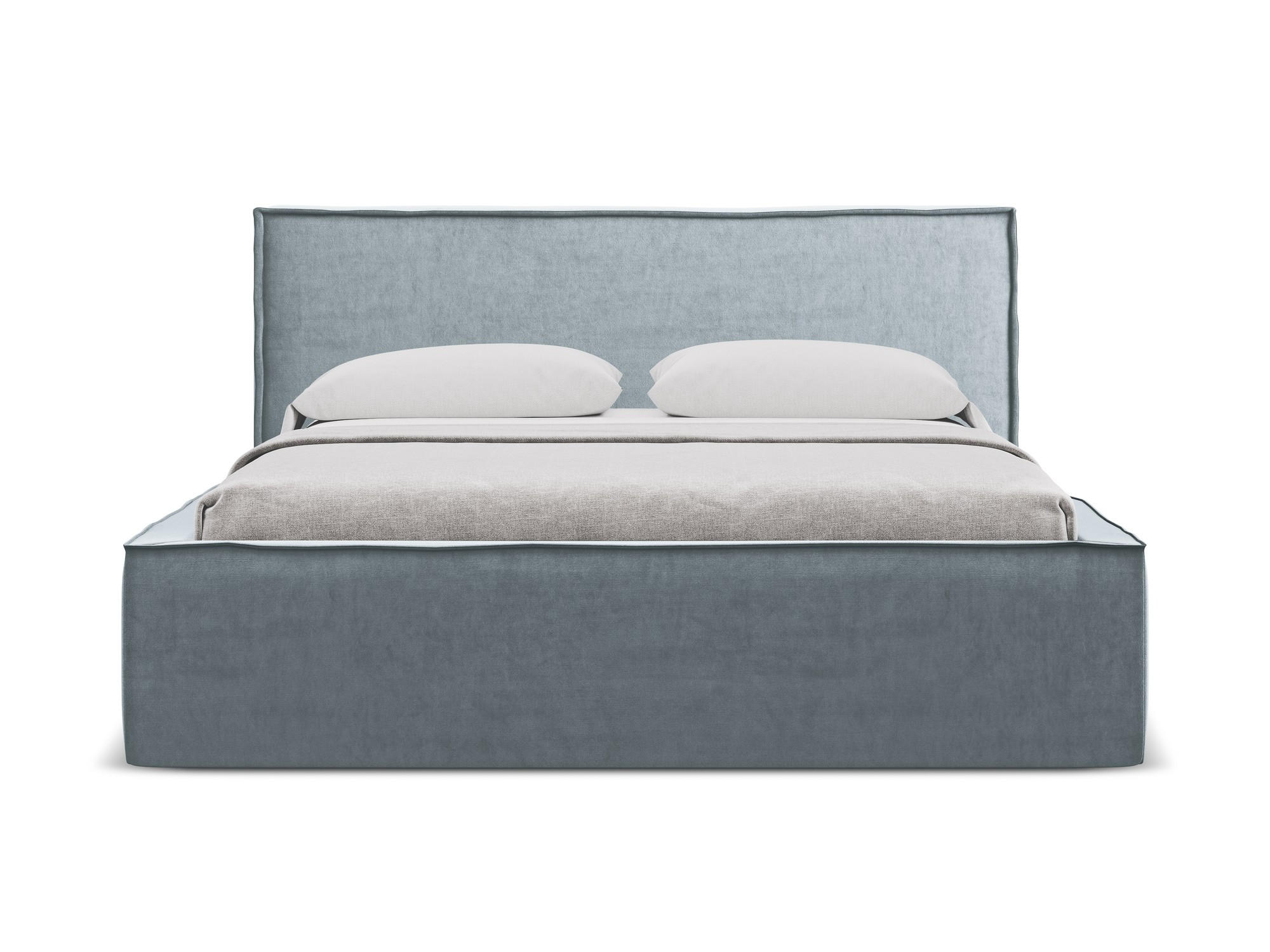 POLSTERBETT mit Bettkasten und Lattenrost 200x228 Blau - Blau/Schwarz, Kunststoff/Textil (180/200cm) - Makamii