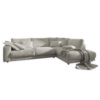 ECKSOFA MADELINE Granit Cord - Schwarz/Grau, Kunststoff/Textil (325/224cm) - KAWOLA