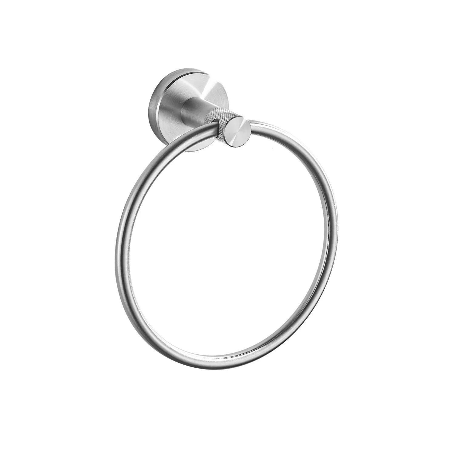 HANDTUCHHALTER Rea Ring 6610 Modern Brush Nickel - Edelstahlfarben, Metall (15.5/18/6.5cm) - REA