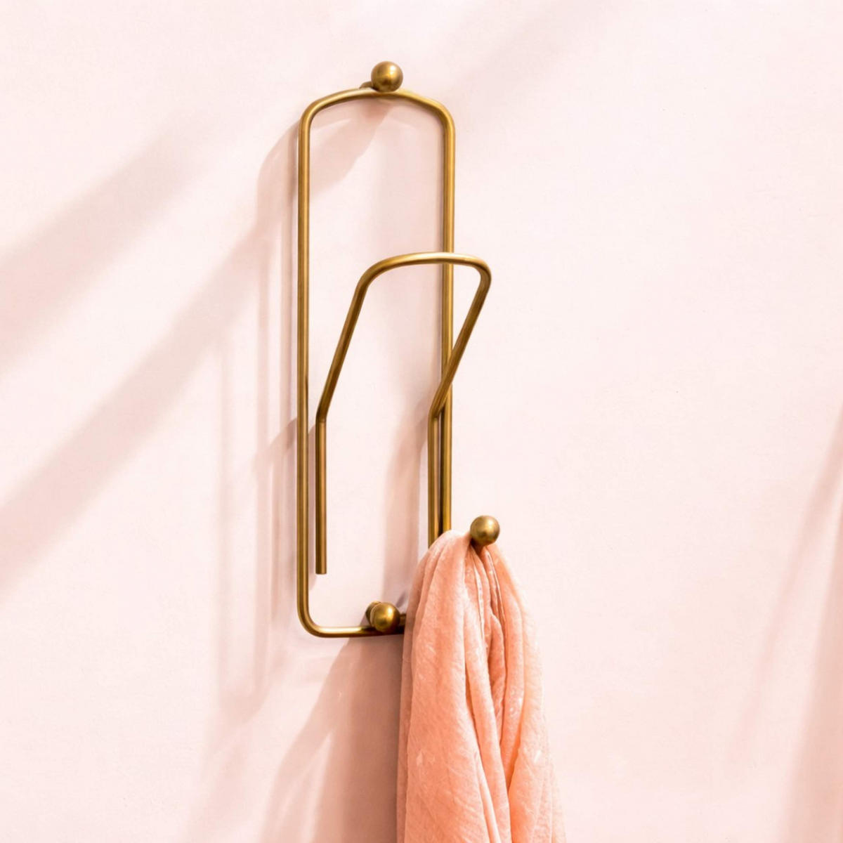 WANDHAKEN Metall Messing 32 cm - Messingfarben, Metall (9/32/8cm)