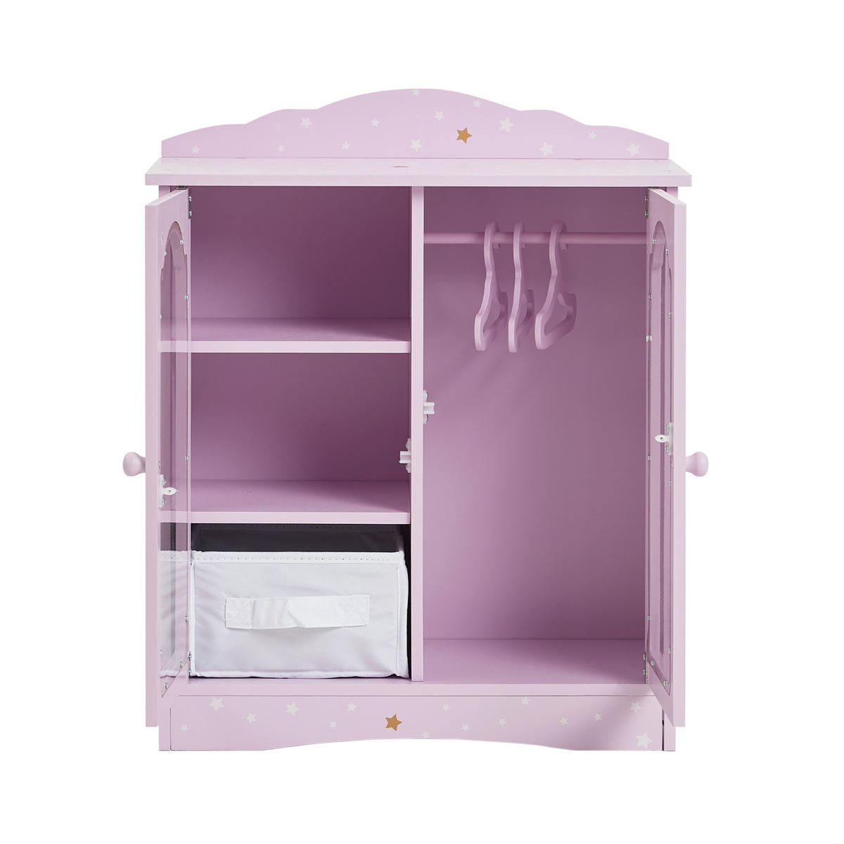 PUPPENSCHRANK Holz, Rosa, 53cm - Pink, Holzwerkstoff (23/53/43cm) - Teamson Kids