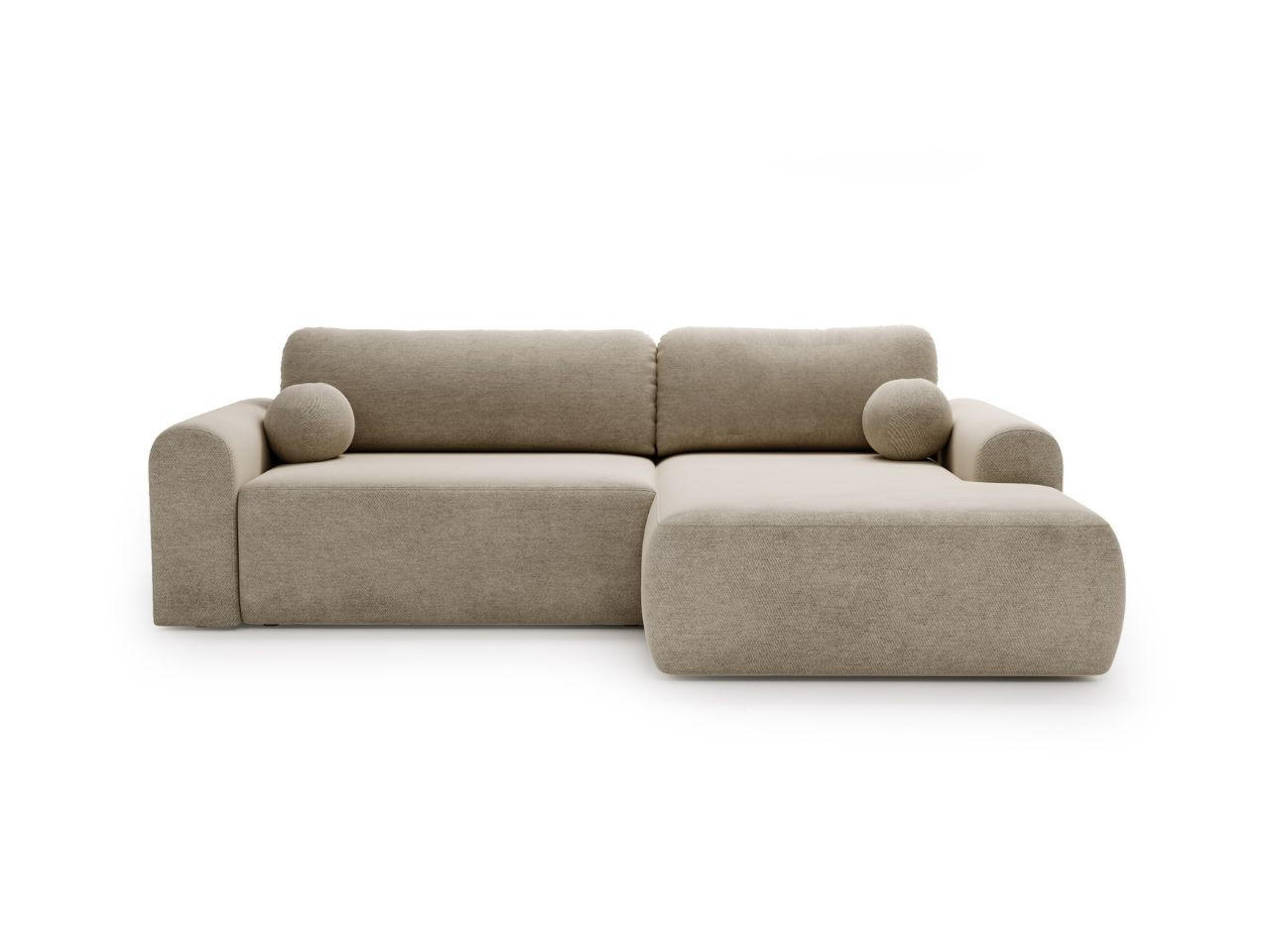 ECKSOFA Savana Beige Links - Beige, Holz/Textil (257/177cm) - Graingold
