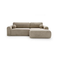 ECKSOFA Savana Beige Links - Beige, Holz/Textil (257/177cm) - Graingold