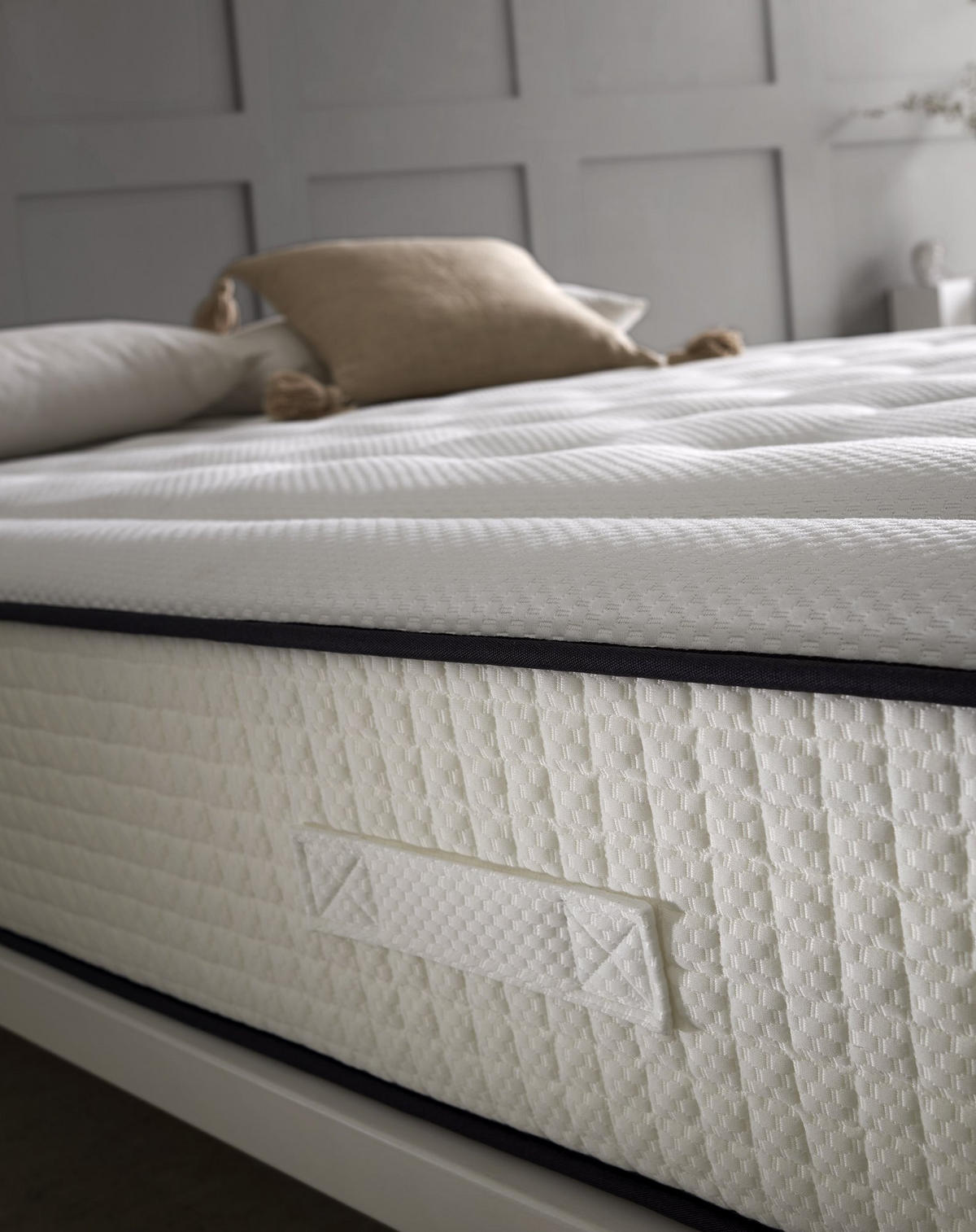 MATRATZE 200x200 PREMIUM HYBRID - Weiß, Textil (200/200cm) - Simpur
