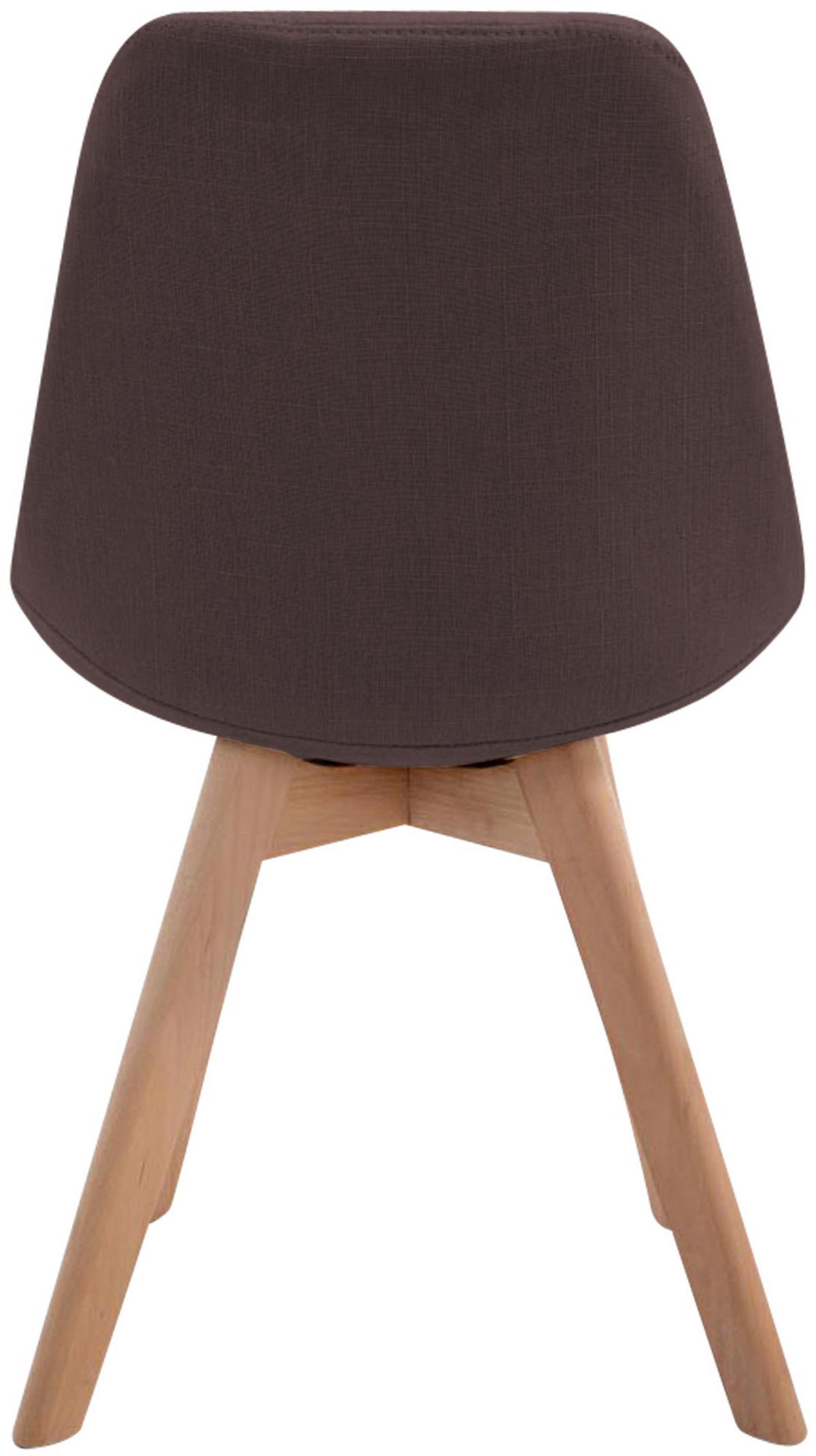 STUHL Stoff braun - Eukalyptusholzfarben/Braun, Holz/Textil (48/84/55cm) - CLP