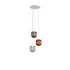 GALERIELEUCHTE Velo 3-flammig Mehrfarbig Ø 20cm - Multicolor/Weiß, Glas (20/20/20cm) - s.luce