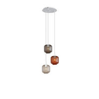GALERIELEUCHTE Velo 3-flammig Mehrfarbig Ø 20cm - Multicolor/Weiß, Glas (20/20/20cm) - s.luce