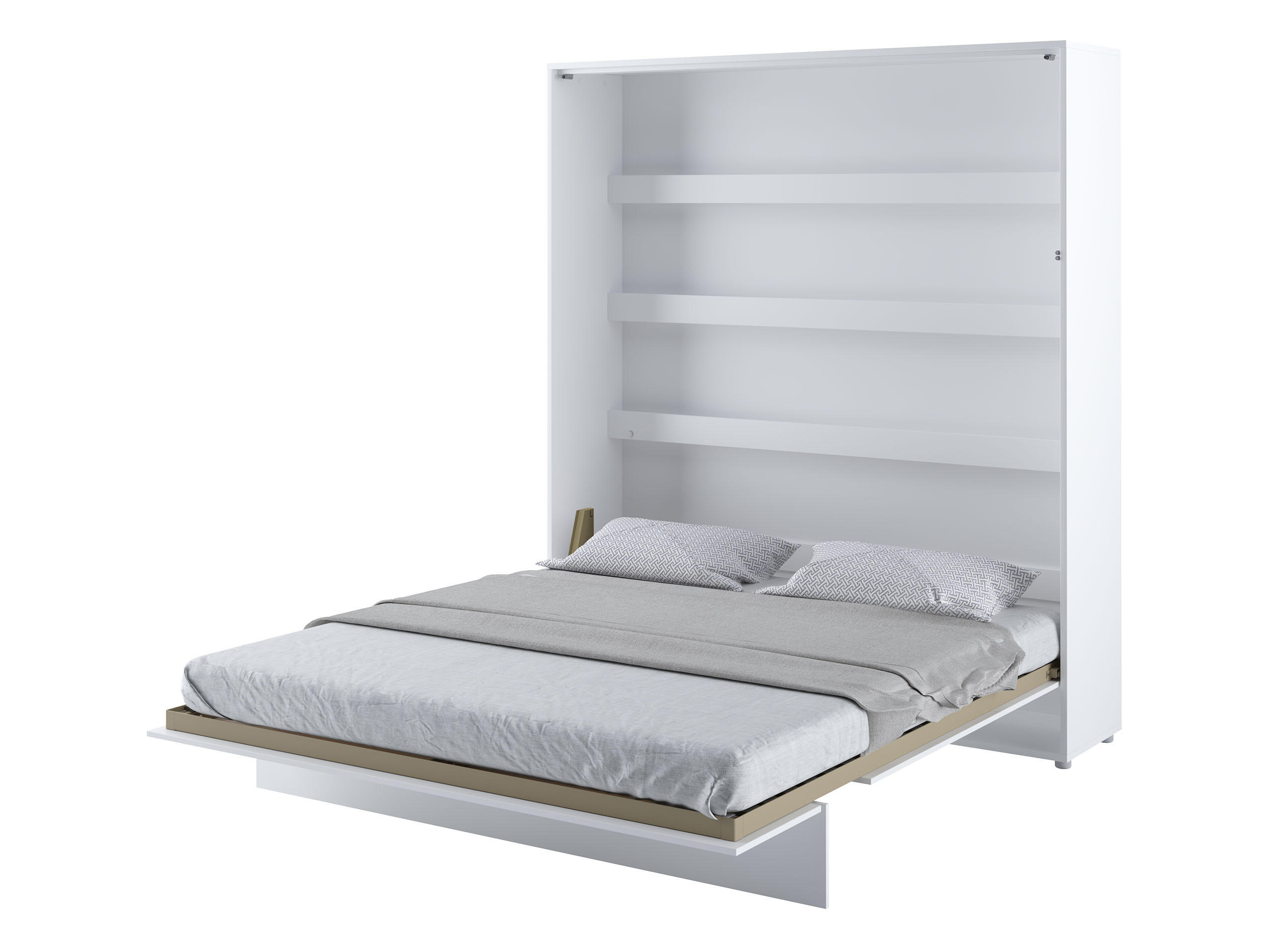 SCHRANKBETT Bed-Concept BC-13 180x200 - Weiß/Grau, Holz/Holzwerkstoff (180/200cm) - MIRJAN24