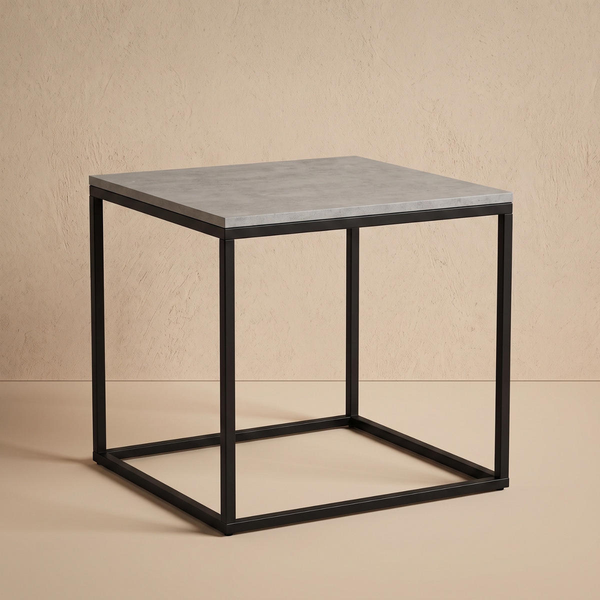 COUCHTISCH 2er-Set quadratisch Schwarz, Grau - Grau, Metall (50/50/50.5cm) - SCENA LIVING