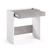 SCHREIBTISCH Weiß, Zement 40/80/79 cm - Weiß/Grau, Holzwerkstoff (40/80/79cm) - DMORA