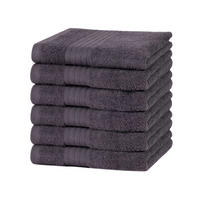 HANDTÜCHER, 6er-Set, 50x70 cm, 100% Baumwolle, Grau - Anthrazit, Textil (50/70cm) - Zollner