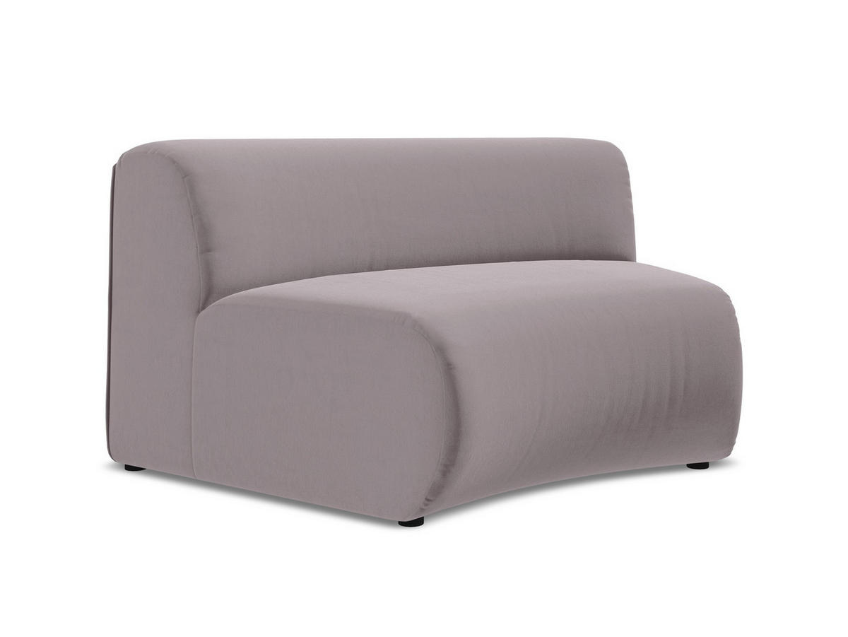 SOFAELEMENT Samt Stoff Violett - Lila/Flieder, Kunststoff/Textil (147/70/89cm) - Makamii