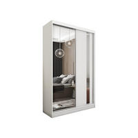 SCHWEBETÜRENSCHRANK Gabo 120 cm mit Spiegel 2-türig, weiß - Weiß, Kunststoff (120/216/61cm) - Margaret Hadas24