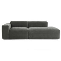 3-SITZER modulares Sofa HEAVEN SET 1 Rechts, Breite 255 cm Webstoff Dunkelgrau - Dunkelgrau/Schwarz, Holz/Kunststoff (102/71/255cm) - Muffo