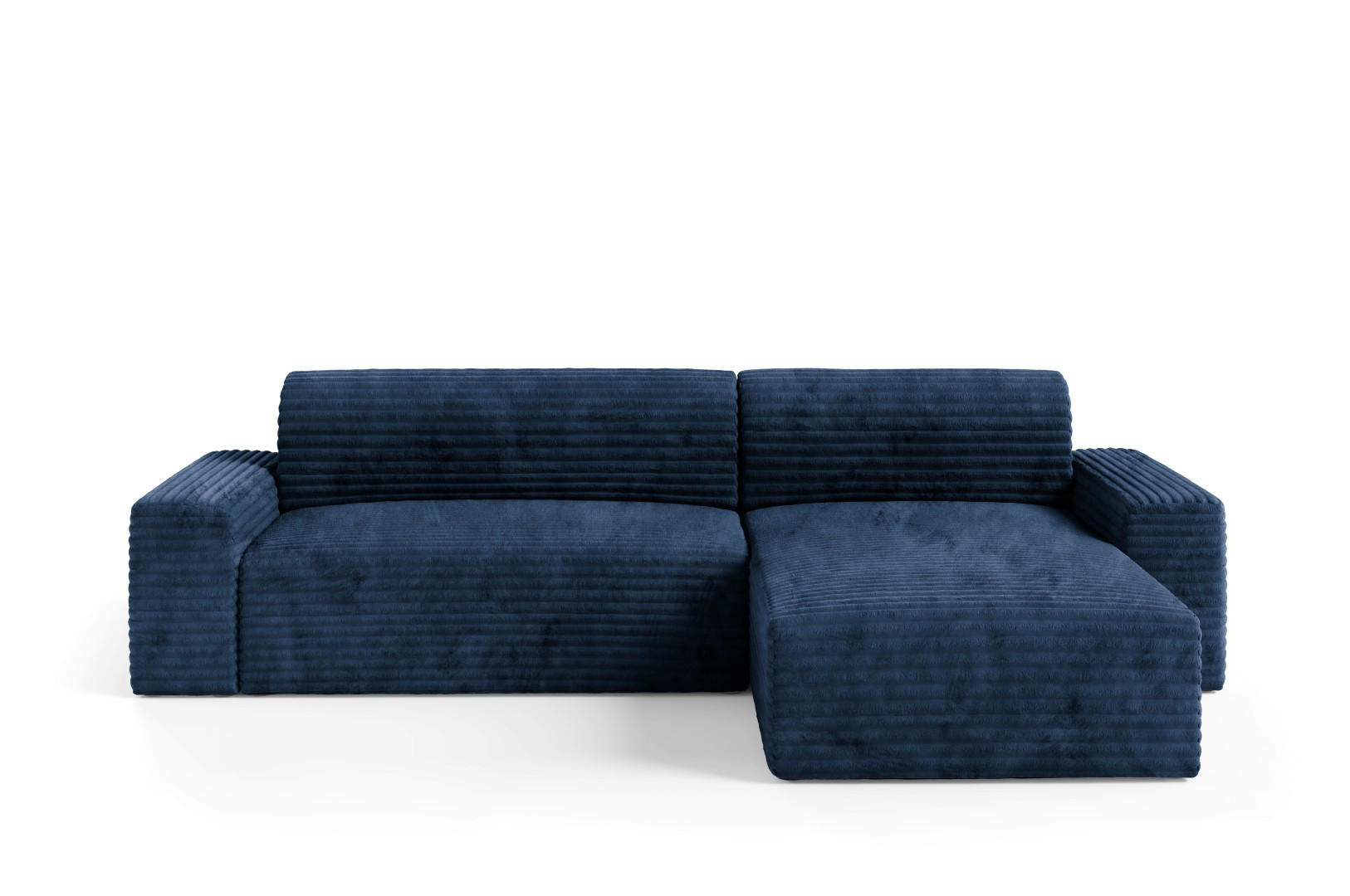 ECKSOFA mit Schlaffunktion Dunkelblau - Schwarz/Dunkelblau, Holz/Holzwerkstoff (300/185cm) - Furnisell